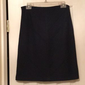Tory Burch navy blue knit skirt